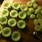 creating cucumber cups